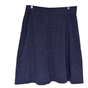 Indigo Fleece Sweatshirt Skirt A Line Pull On Blue XL